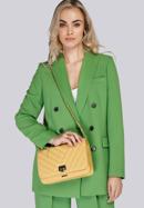 Gesteppte Damentasche aus Ökoleder mit Kette, gelb, 94-4Y-519-Y, Bild 15