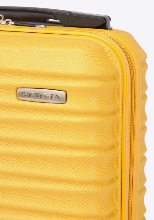Kabinenkoffer aus ABS mit Rippen, gelb, 56-3A-315-11, Bild 8