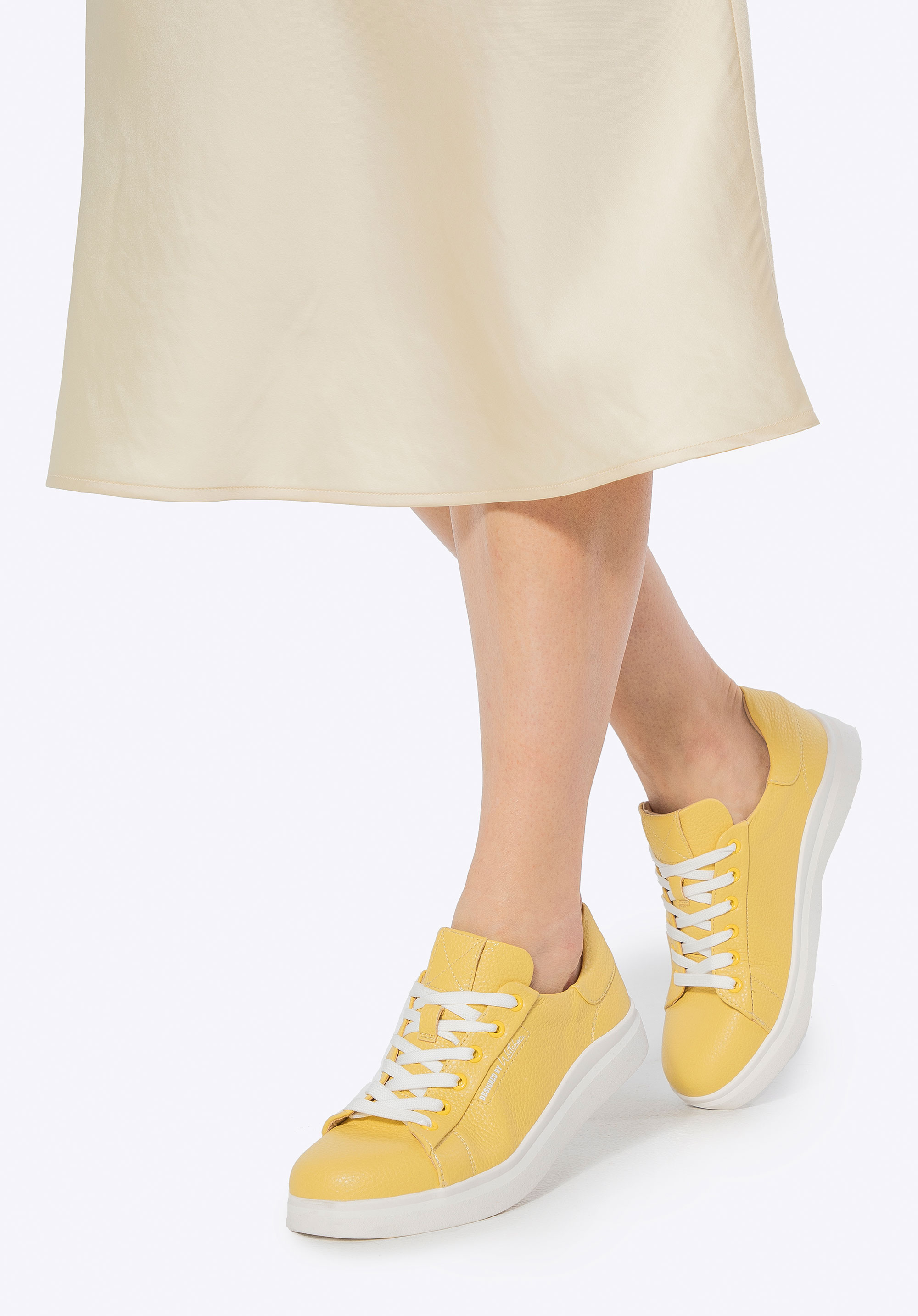 Klassische Plateau-Sneaker für Damen, gelb, 100-D-951-Y-37, Bild 1