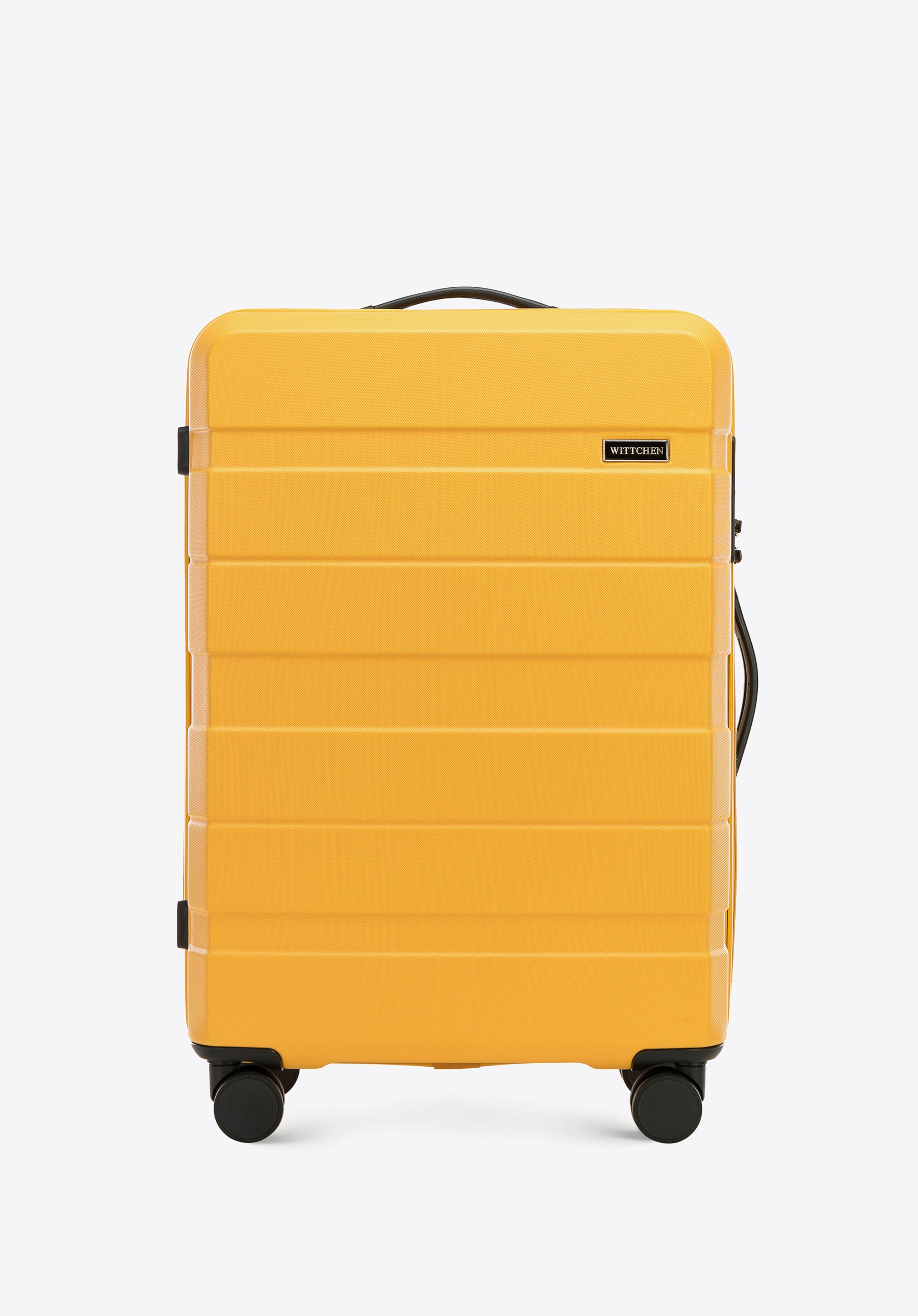 Mittelgroßer Koffer aus ABS, gelb, 56-3A-102-50, Bild 1