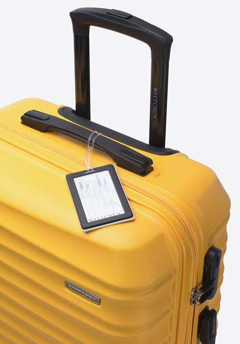 Mittelgroßer Koffer mit Gepäckanhänger, gelb, 56-3A-312-35Z, Bild 2