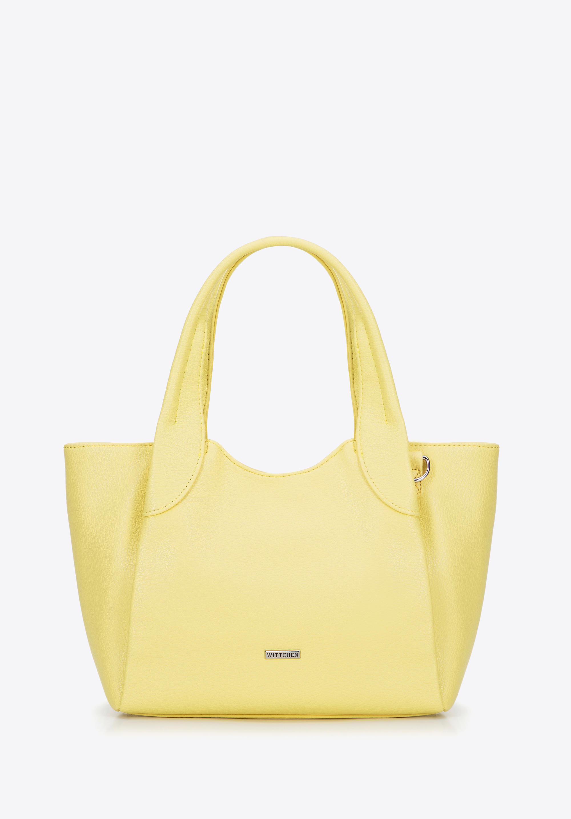 Öko-Lederkoffer für Damen, gelb, 100-4Y-438-Y, Bild 1