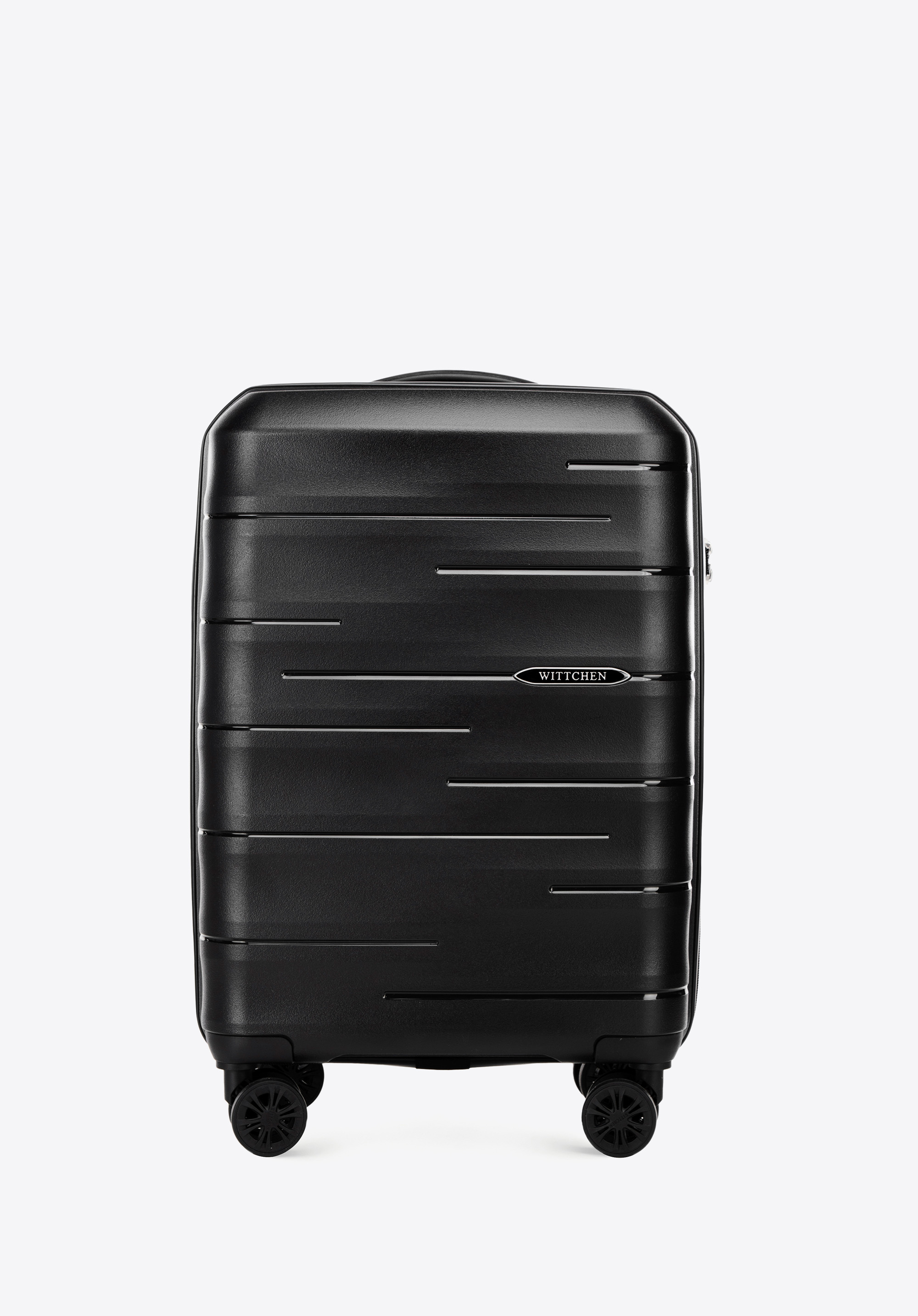 Gerippter Kabinenkoffer aus Polypropylen, schwarz, 56-3T-141-B-11, Bild 1