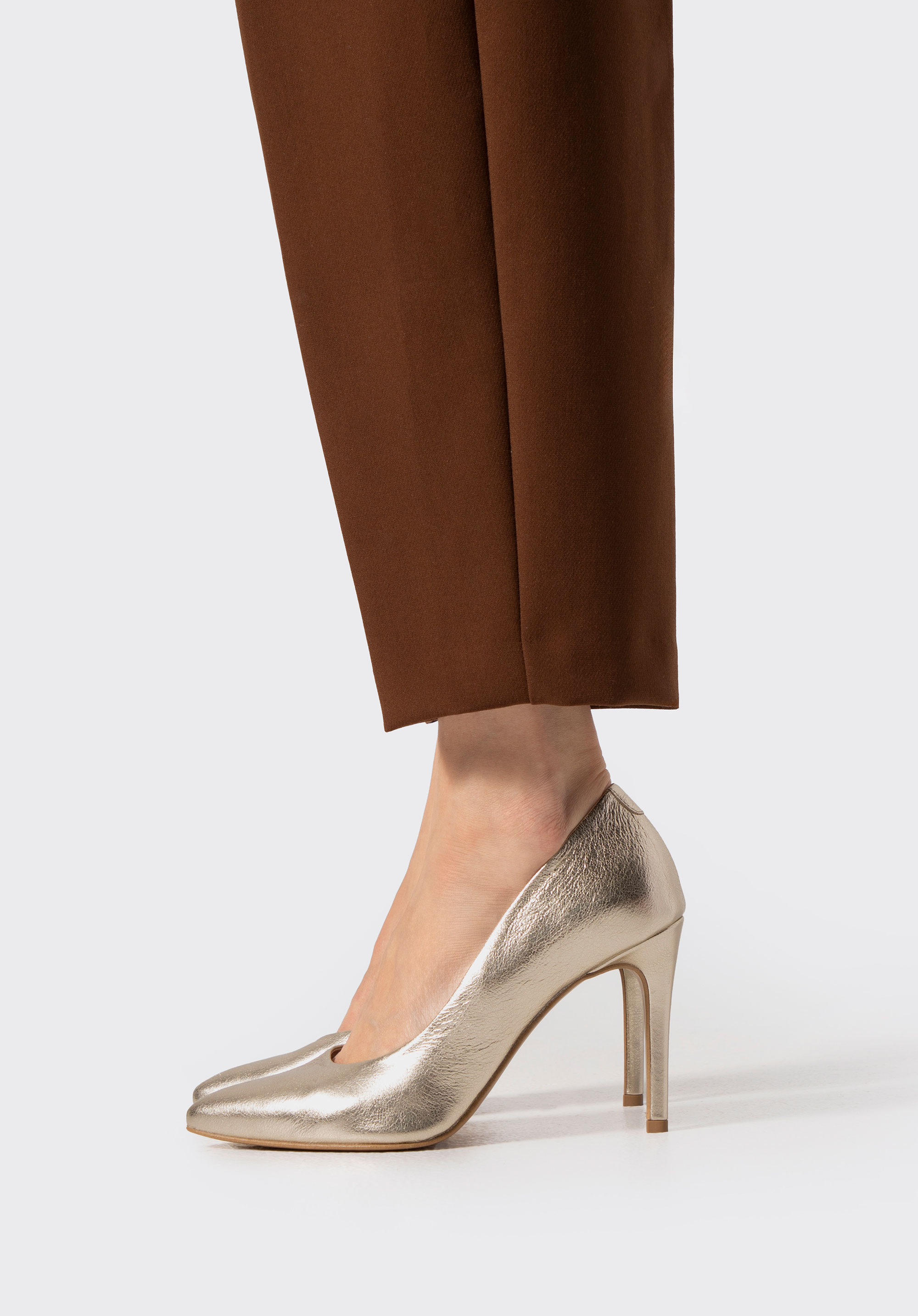 High Heels aus Leder für Damen, gold, BD-B-801-G-41, Bild 1