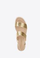 Plateau-Sandalen für Damen mit breiten Riemen, gold, 94-D-953-G-36, Bild 4