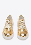 Sneakers für Damen aus Metallicleder, gold, 94-D-954-G-37, Bild 3