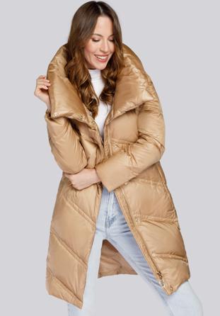 Steppjacke für Damen mit hohem Kragen, gold, 93-9D-406-G-S, Bild 1