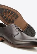 Pantofi din piele pentru costum, simpli, grafit, 94-M-515-8-39, Fotografie 7