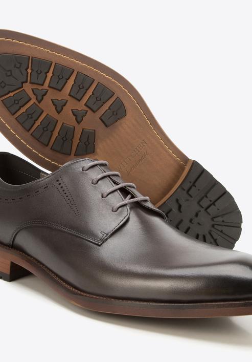 Pantofi din piele pentru costum, simpli, grafit, 94-M-515-5-42, Fotografie 7