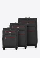 Set de valize moi cu fermoar roșu, grafit, 56-3S-50S-12, Fotografie 1