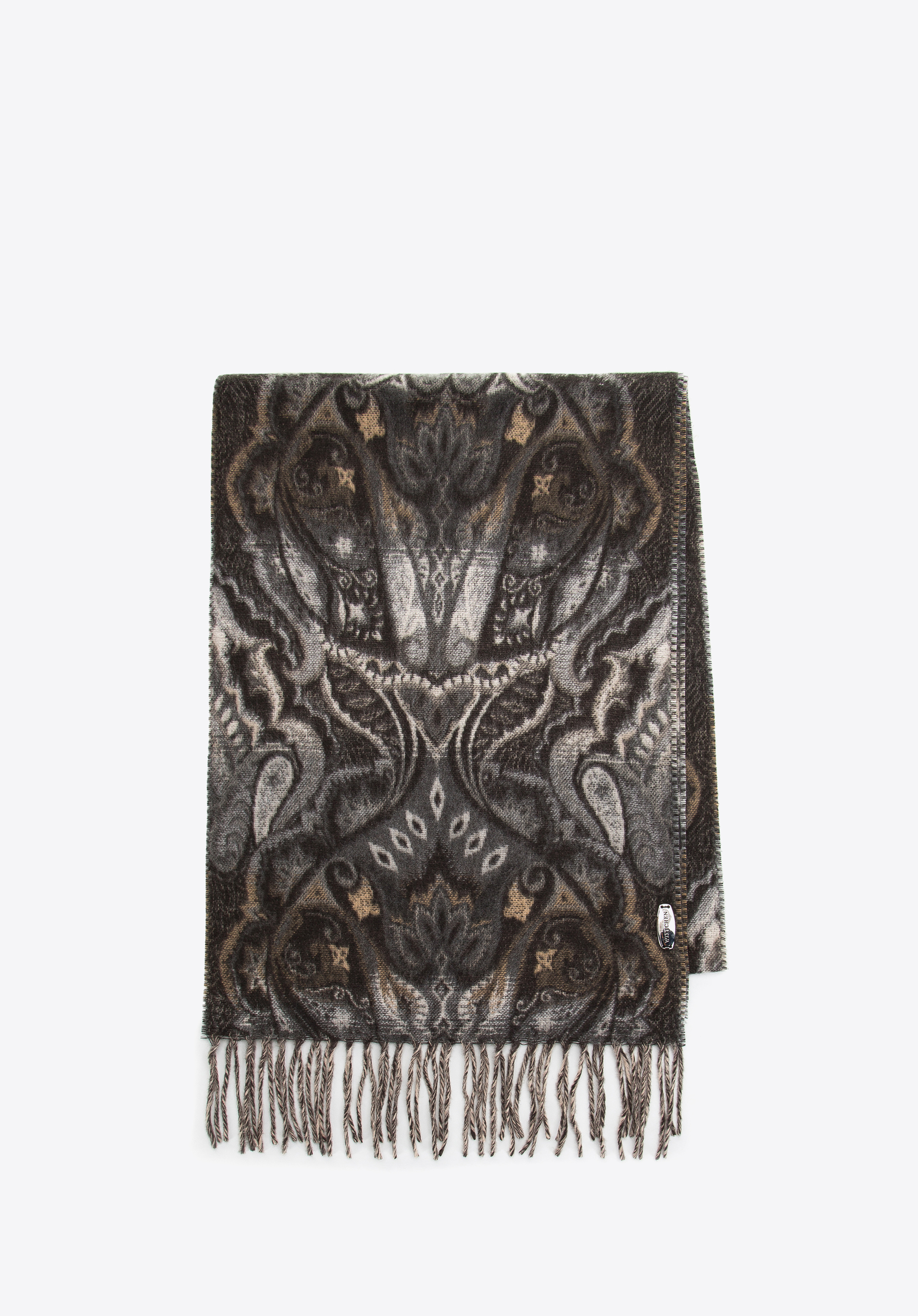 Damenschal mit kaleidoskopischem Muster, Graphit - grau, 97-7F-X11-X5, Bild 1