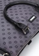 12-Zoll-Laptoptasche für Damen aus Jacquard mit Lederbändern, grau, 95-4-903-8, Bild 4