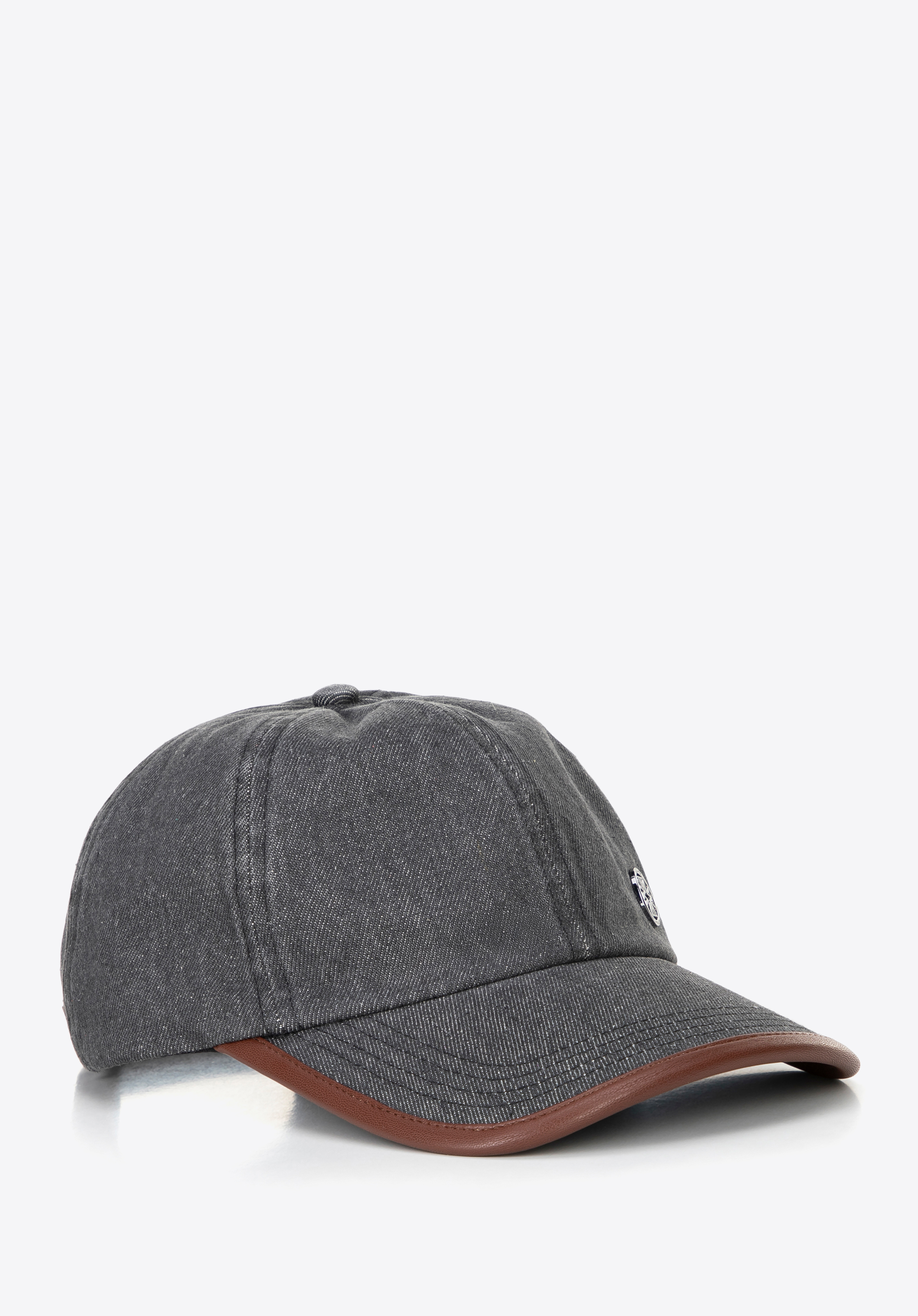 Baseballkappe aus Baumwollmischung, grau-braun, 100-HF-003-8, Bild 1