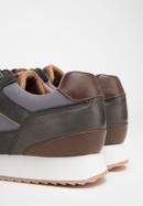 Herren-Sneaker aus Kunstleder, grau-braun, 98-M-700-N-40, Bild 8
