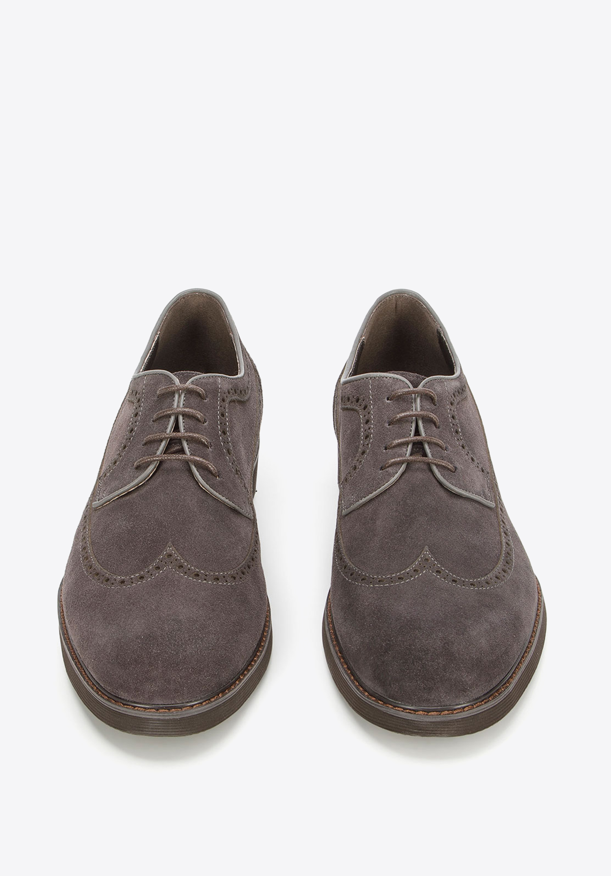 BROGUE-SCHUHE, grau, 92-M-515-4-41, Bild 1