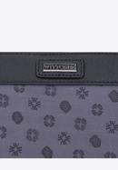 Crossbody-Tasche aus Leder und Jacquard mit Monogramm, grau, 93-4-250-8, Bild 4