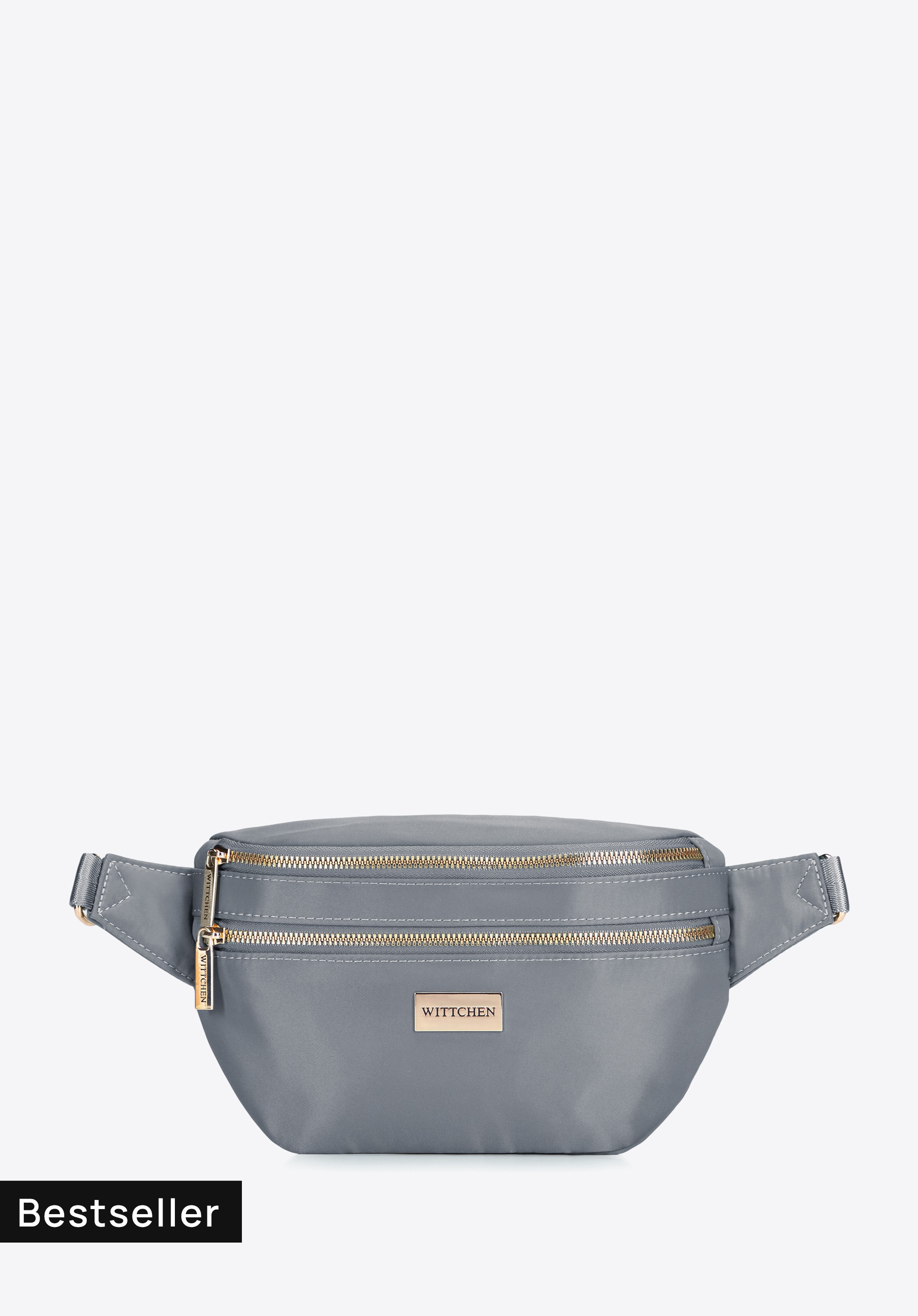 Damen-Gürteltasche aus Nylon mit verstellbarem Gürtel, grau, 29-4P-201-01, Bild 1