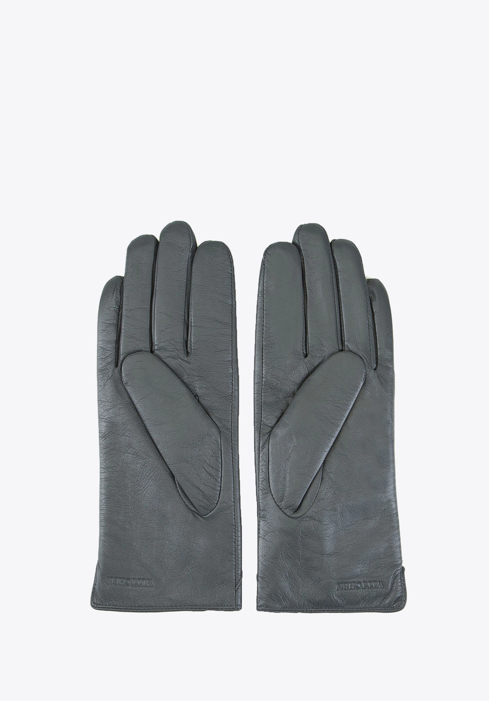 DAMEN-HANDSCHUHE AUS LEDER, grau, 39-6L-188-S-M, Bild 1