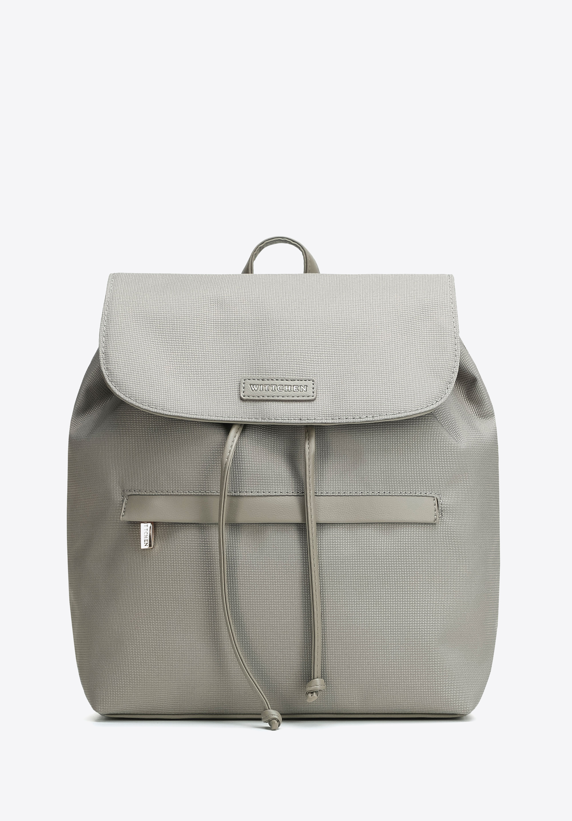 Damenrucksack mit Überschlagklappe, grau, 102-4Y-403-8, Bild 1