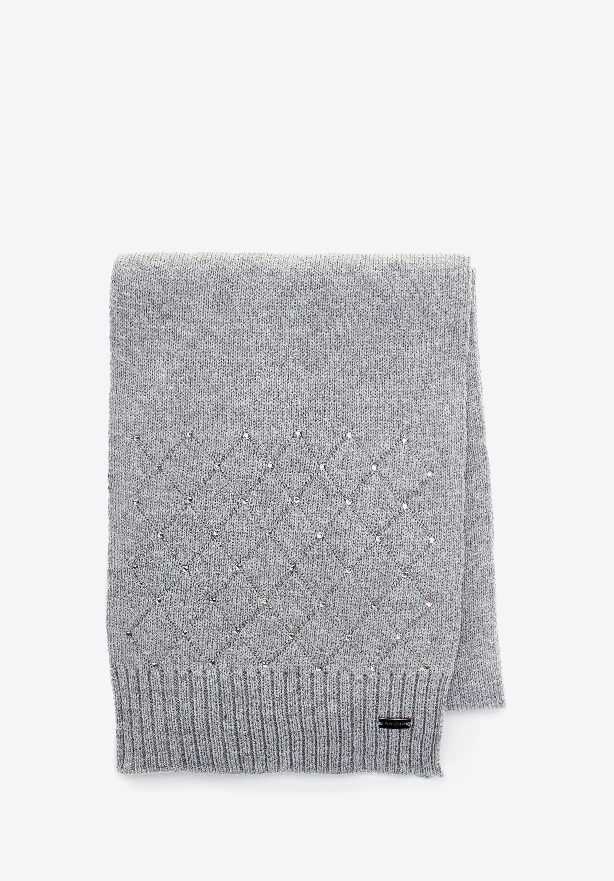 Damenschal mit Kristallen, grau, 97-7F-001-8, Bild 1
