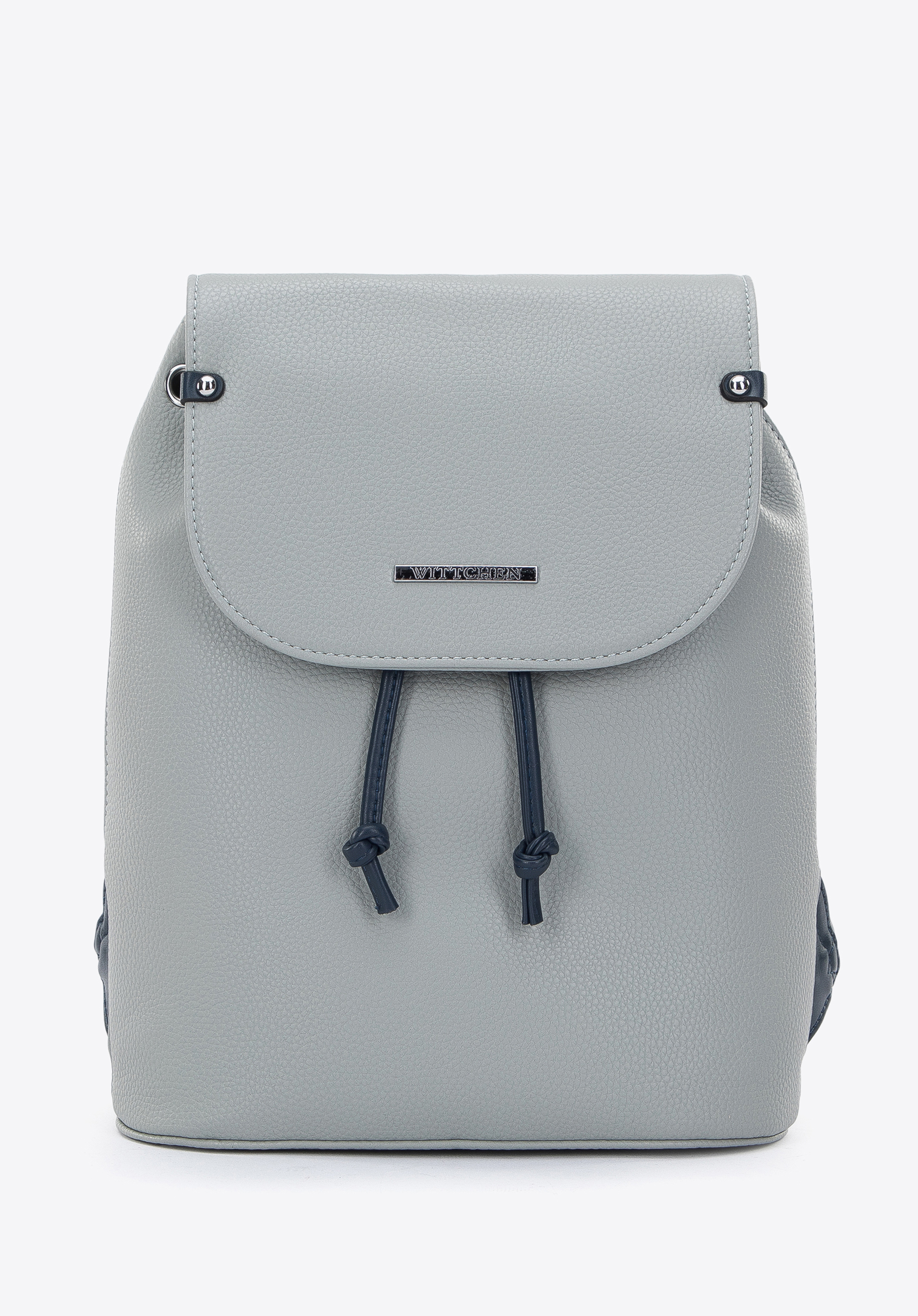 Rucksack für Damen mit Nieten, grau-dunkelblau, 96-4Y-713-8, Bild 1
