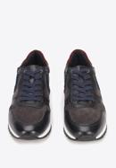 Sneakers für Männer aus Leder, grau-dunkelblau, 93-M-508-N-43, Bild 3