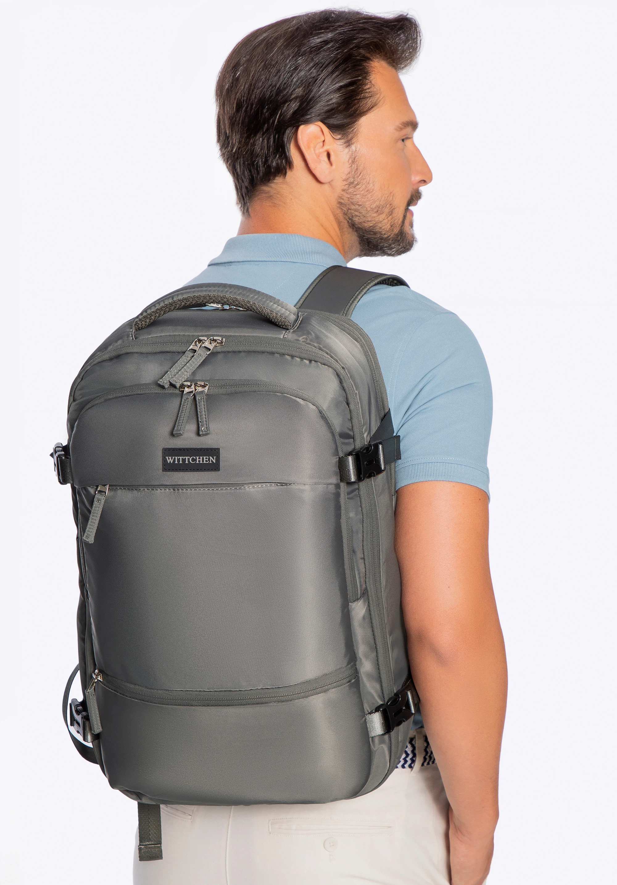 Expandierbarer Multifunktionsrucksack für das Flugzeug, grau, 56-3S-016-01, Bild 1