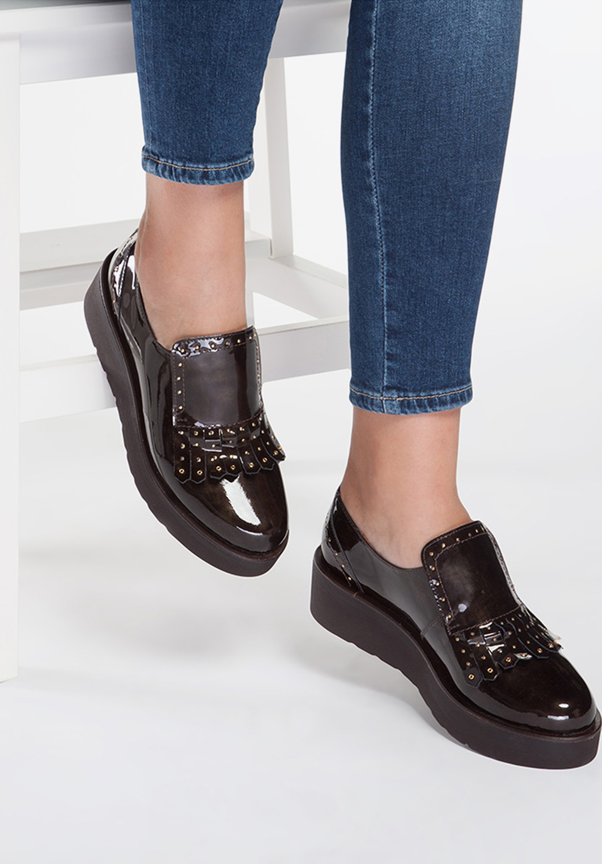 Frauen Schuhe, grau, 87-D-453-8-40, Bild 1