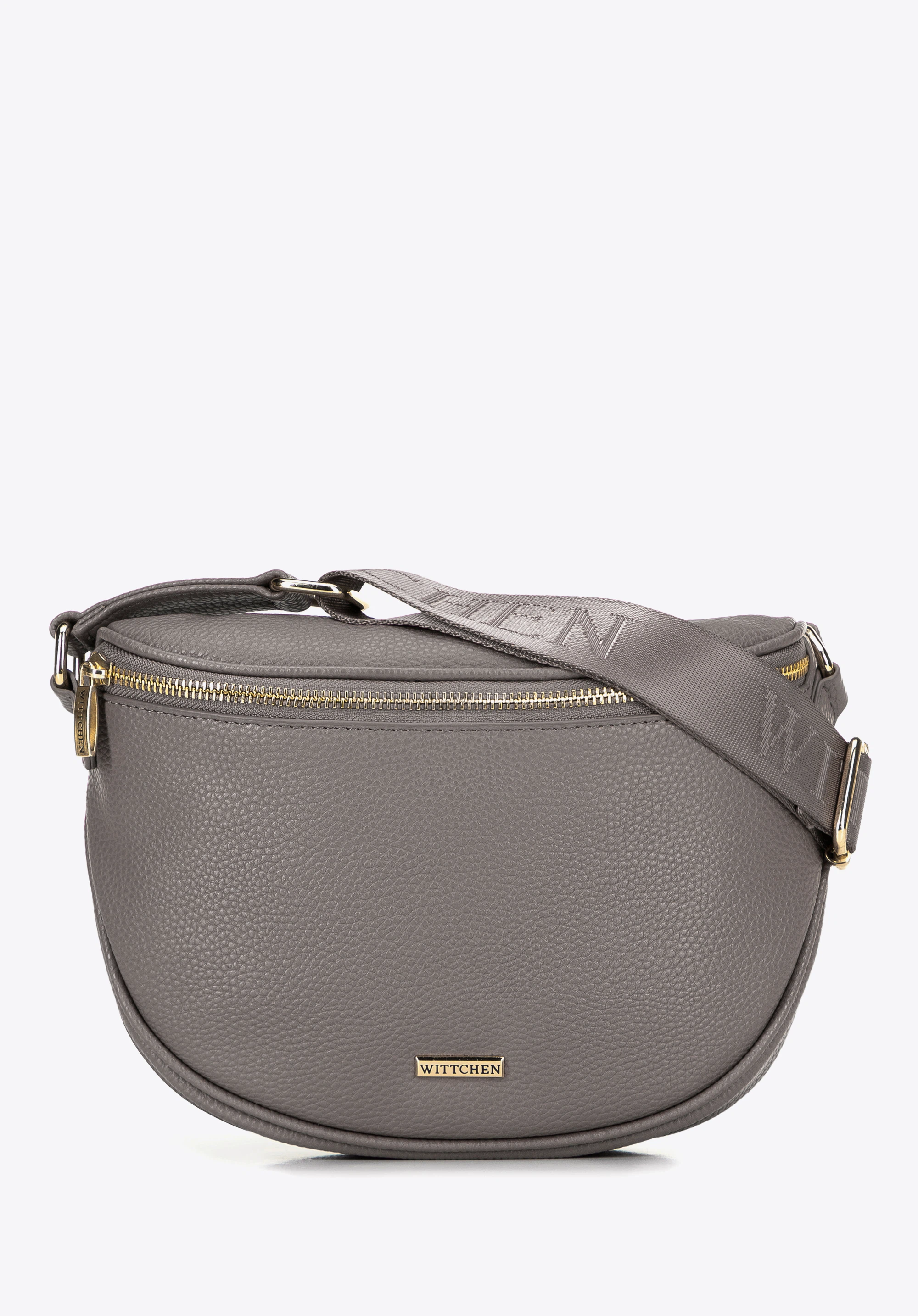 Damen Gürteltasche aus Öko-Leder, grau-gold, 100-3Y-010-8G, Bild 1