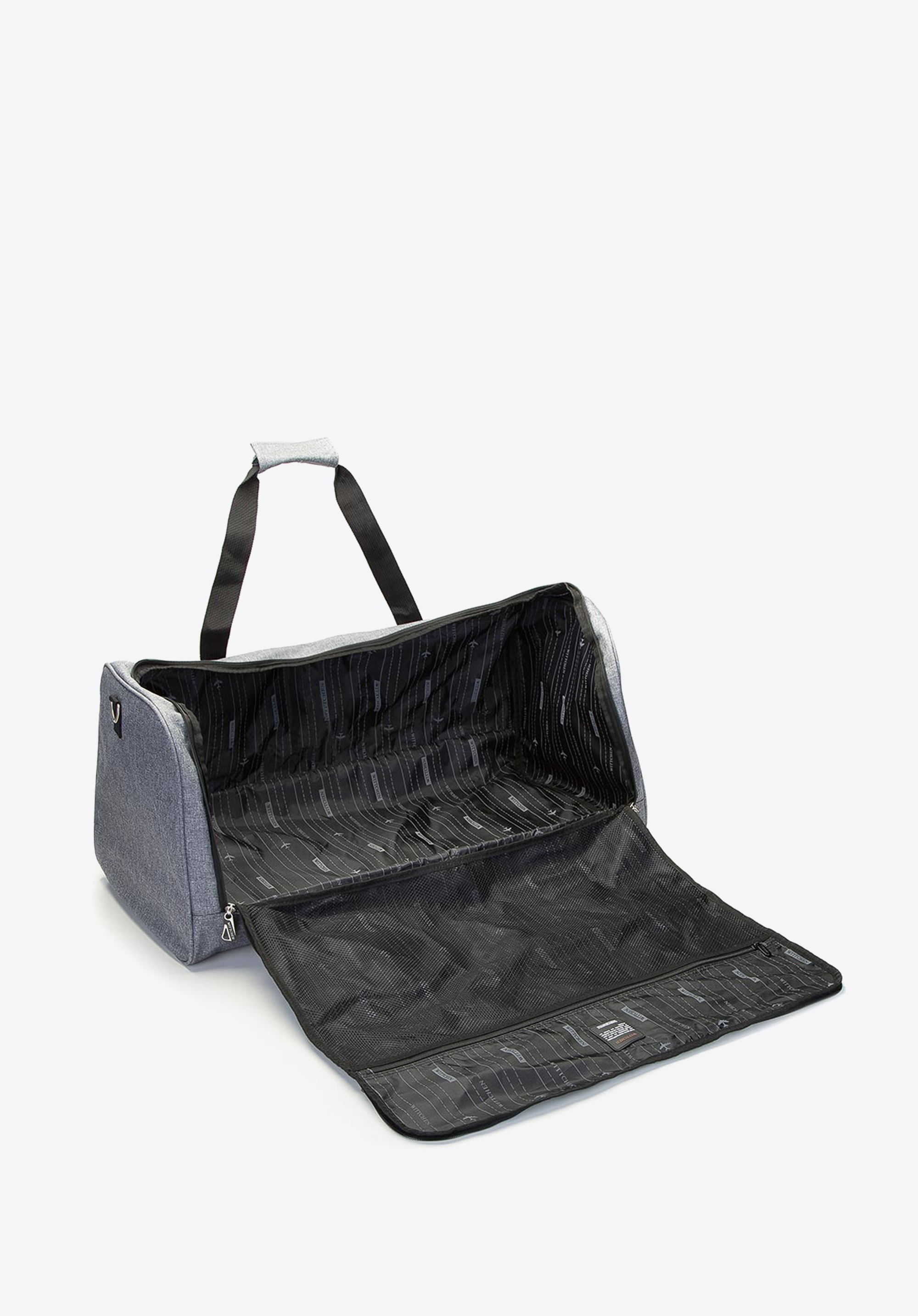 GROßE REISETASCHE MIT LANGEM SCHULTERRIEMEN, grau, 56-3S-943-00, Bild 1