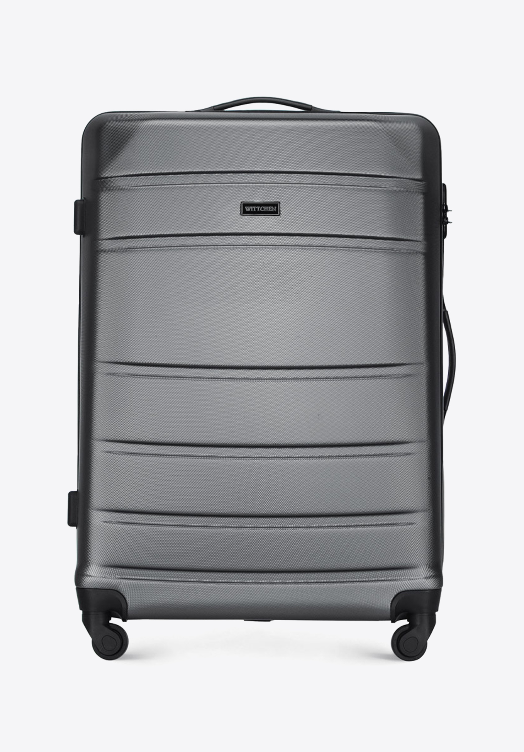 Großer Koffer aus ABS-Material, grau, 56-3A-653-01, Bild 1