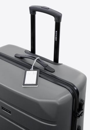 Großer Koffer mit Gepäckanhänger, grau, 56-3A-653-01Z, Bild 1