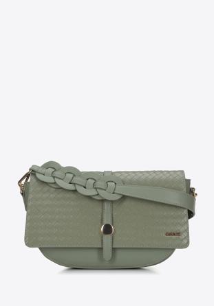 Halbkreisförmige Handtasche, grau Grün, 94-4Y-508-Z, Bild 1