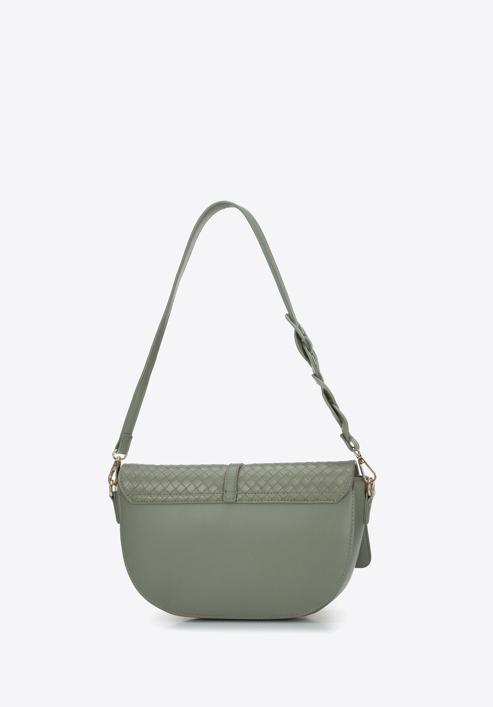 Halbkreisförmige Handtasche, grau Grün, 94-4Y-508-Z, Bild 3