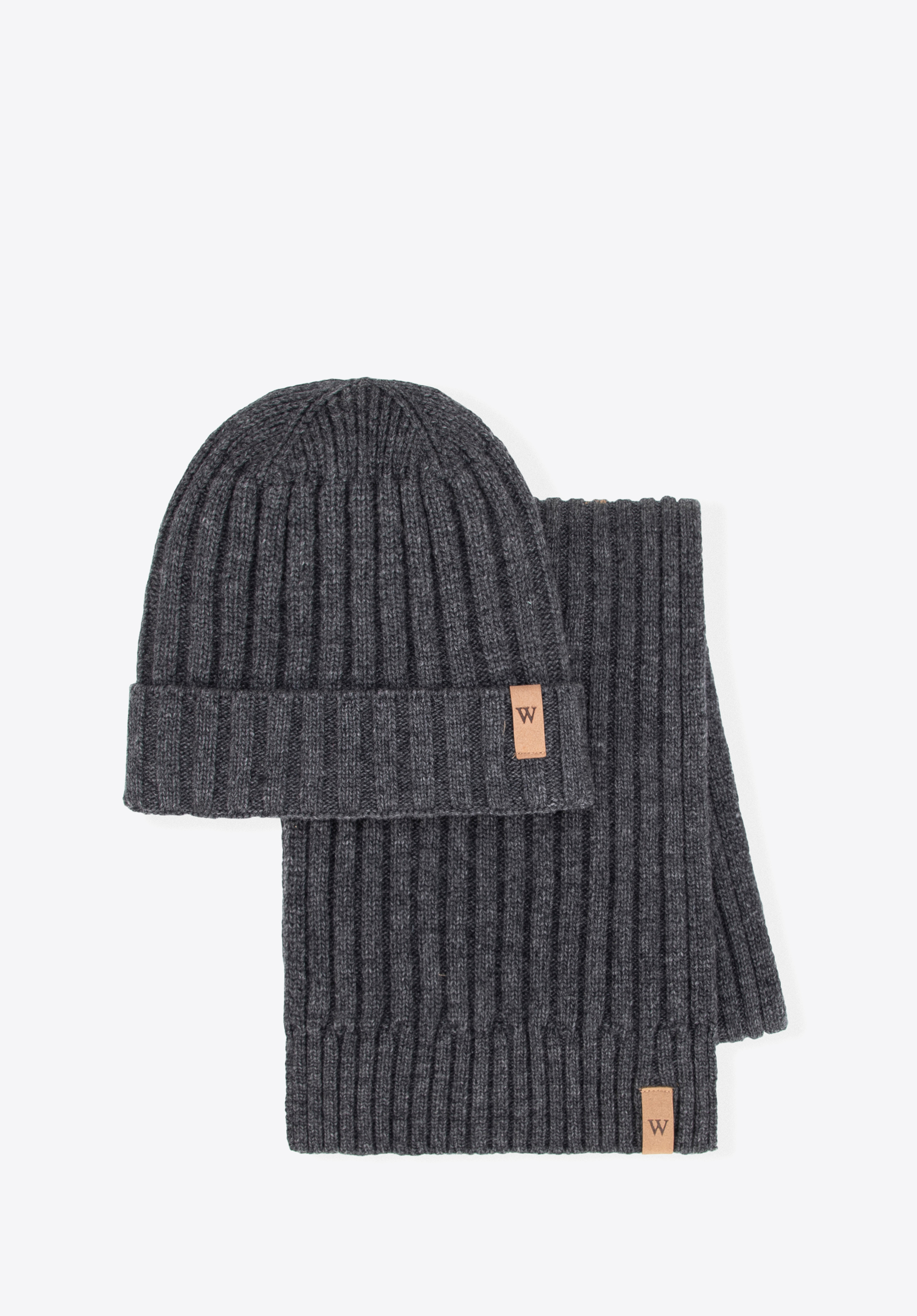 Herren-Winterset aus Wollmischung, grau, 101-SF-501-8, Bild 1