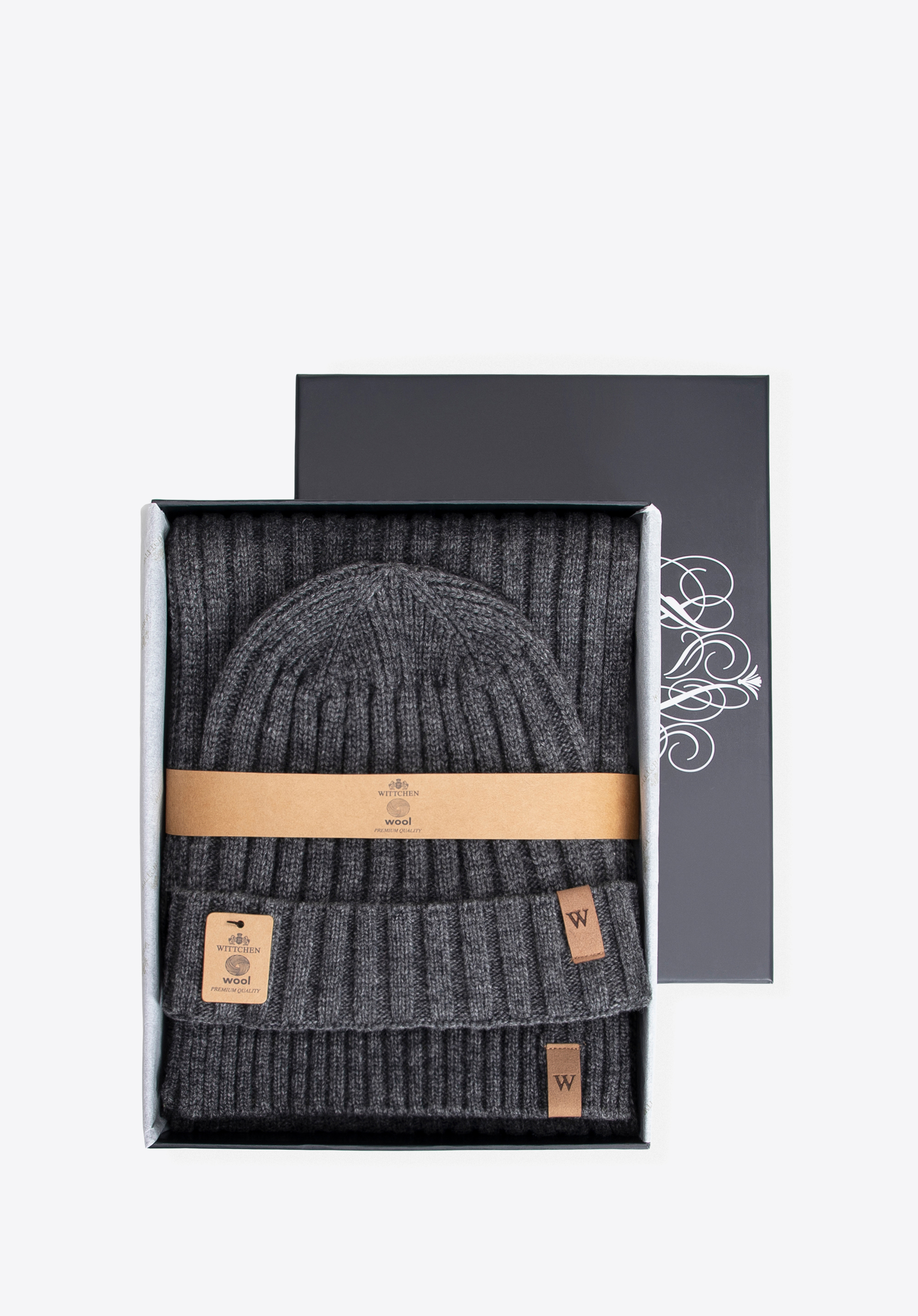 Herren-Winterset aus Wollmischung, grau, 101-SF-501-8, Bild 1