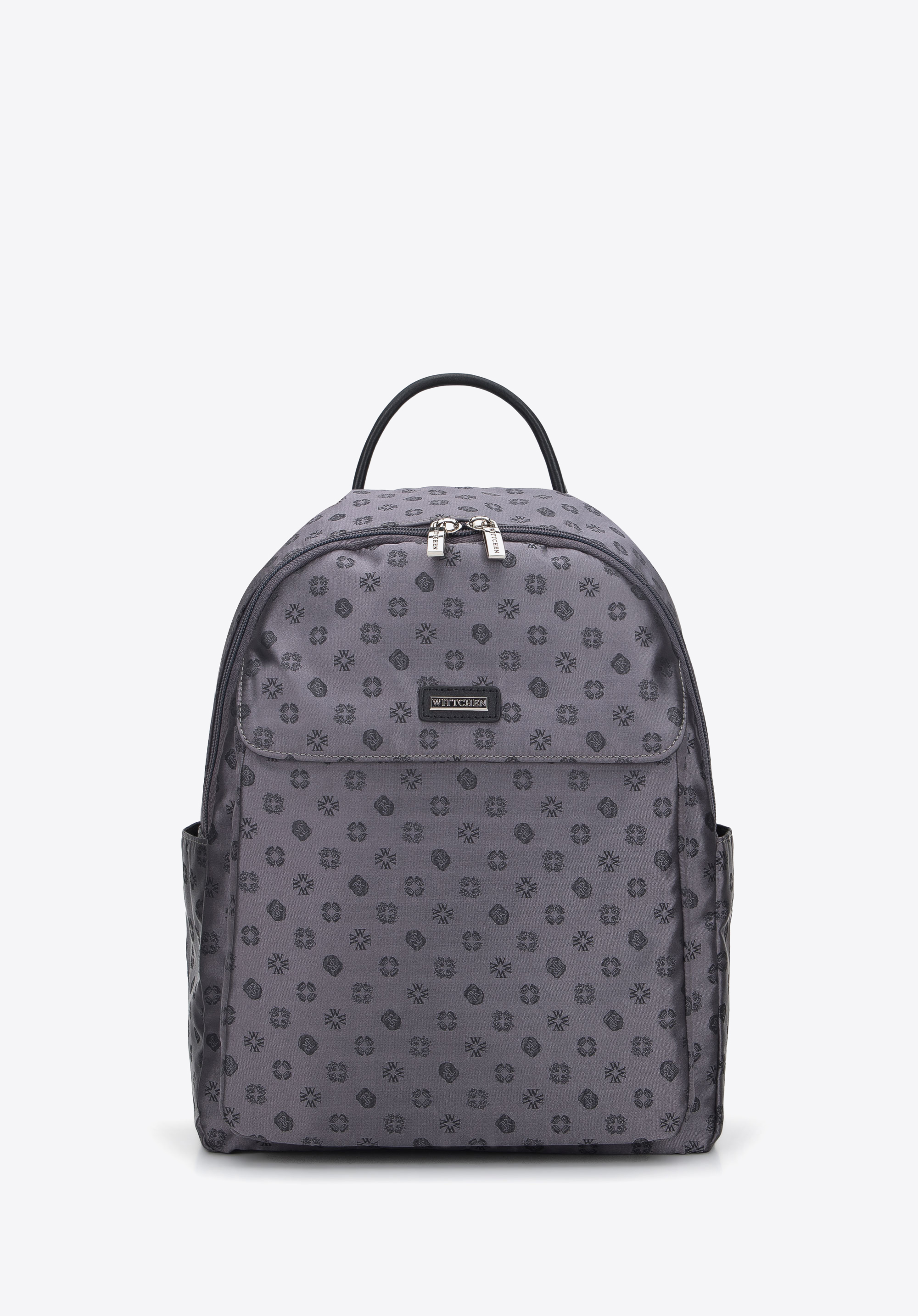 Jacquard-Rucksack für Damen, grau, 95-4-905-8, Bild 1