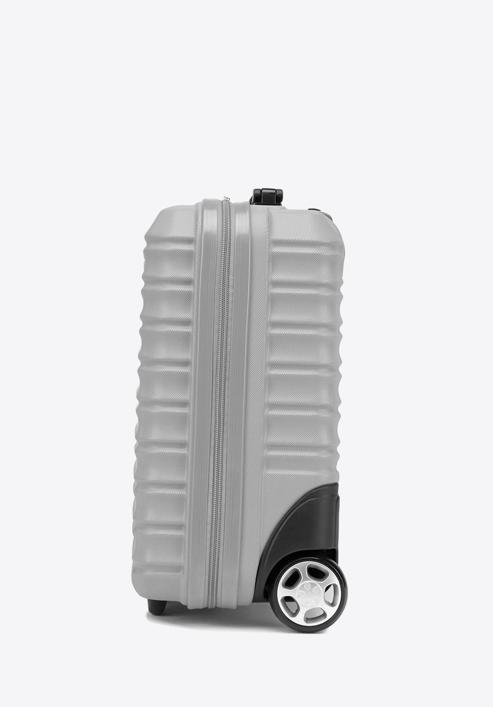 Kabinenkoffer aus ABS mit Rippen, grau, 56-3A-315-01, Bild 2