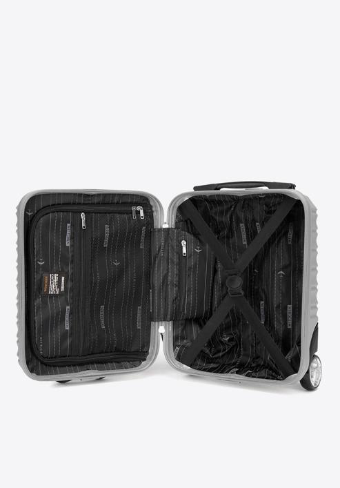 Kabinenkoffer aus ABS mit Rippen, grau, 56-3A-315-01, Bild 5