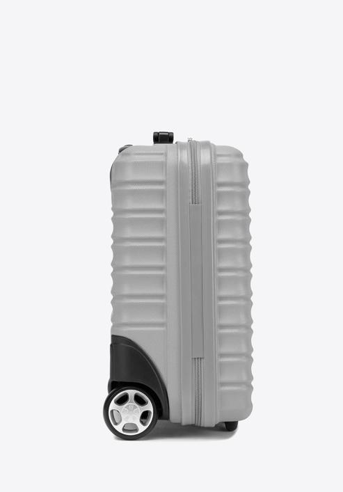 Kabinenkoffer aus ABS mit Rippen, grau, 56-3A-315-01, Bild 7