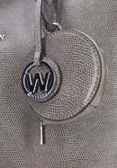 Klassische Shopper-Tasche aus Leder mit Etui und Schlüsselring, grau, 95-4E-612-8, Bild 5