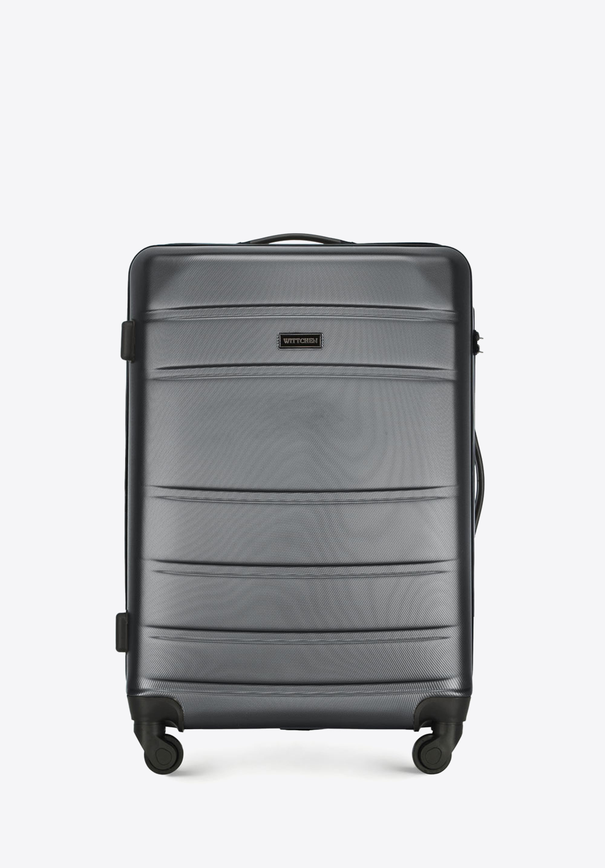 Mittelgroßer Koffer aus ABS-Material, grau, 56-3A-652-01, Bild 1
