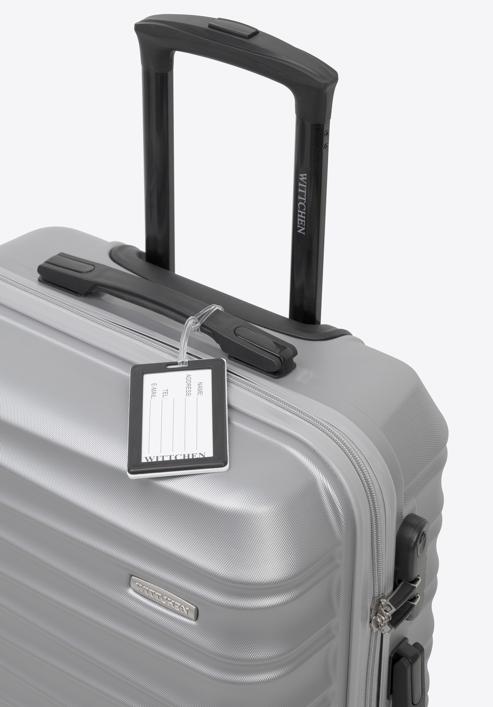 Mittelgroßer Koffer mit Gepäckanhänger, grau, 56-3A-312-31Z, Bild 2