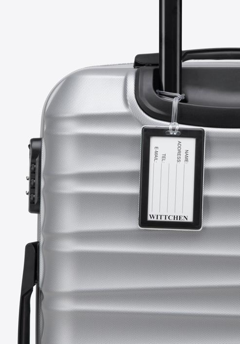 Mittelgroßer Koffer mit Gepäckanhänger, grau, 56-3A-312-50Z, Bild 3