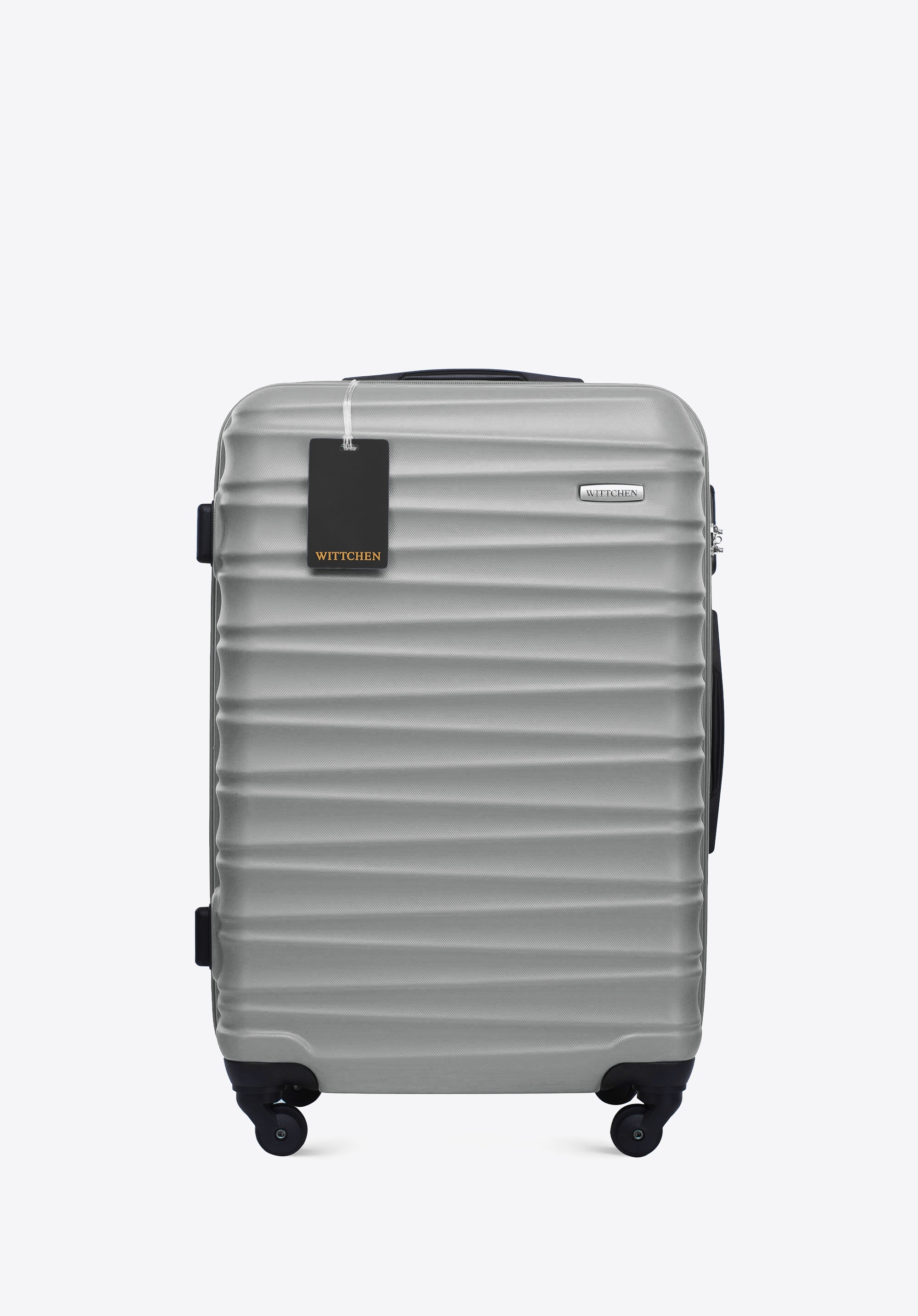 Mittlerer ABS-Koffer mit Gepäckanhänger, grau, 56-3A-312-01Z5, Bild 1