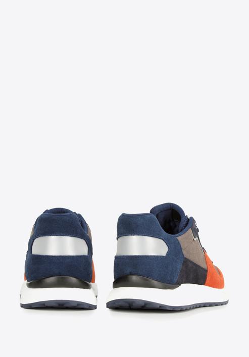 Wildleder-Sneaker für Herren, grau-orange, 96-M-953-Z-42, Bild 5