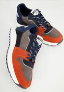 Wildleder-Sneaker für Herren, grau-orange, 96-M-953-Z-42, Bild 8