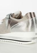 Plateau-Sneakers für Damen mit Perlen, grau, 95-D-656-9-39, Bild 8