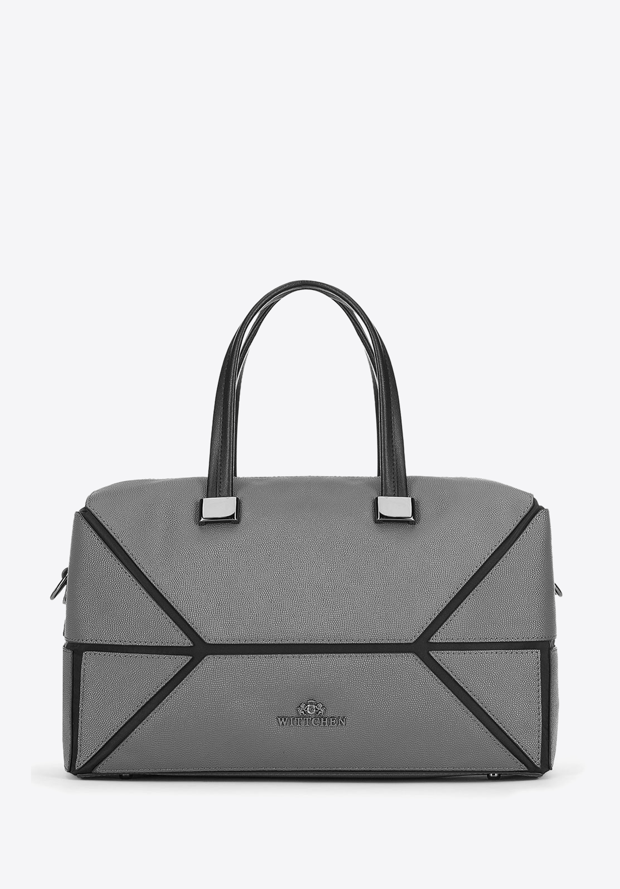 HANDTASCHE, grau-schwarz, 89-4E-404-8, Bild 1