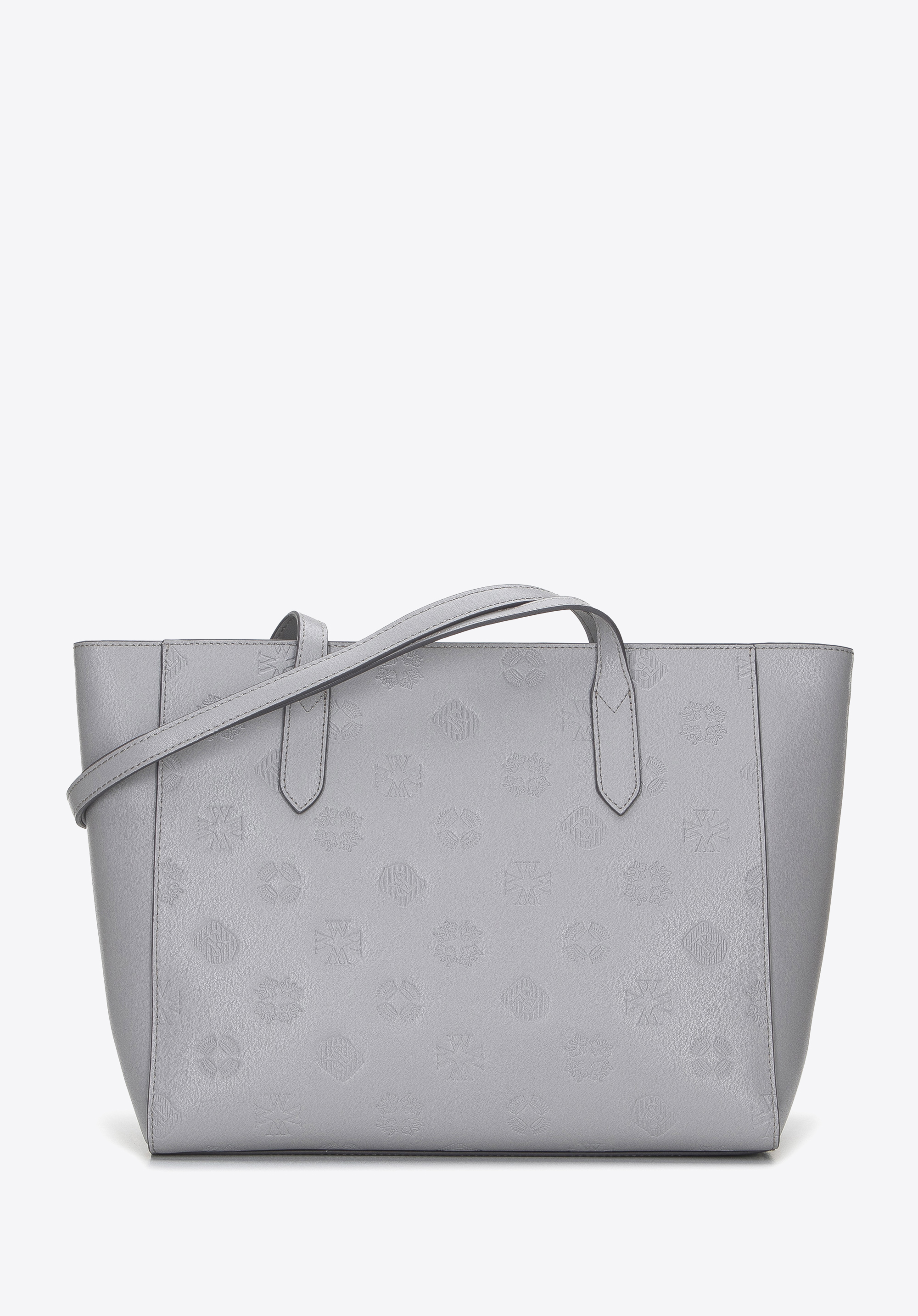 Shopper-Tasche aus Leder mit Monogramm